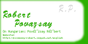 robert povazsay business card